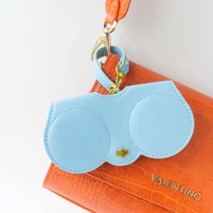 estuche para gafas celeste